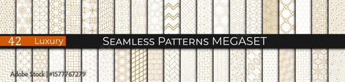set of golden luxury patterns