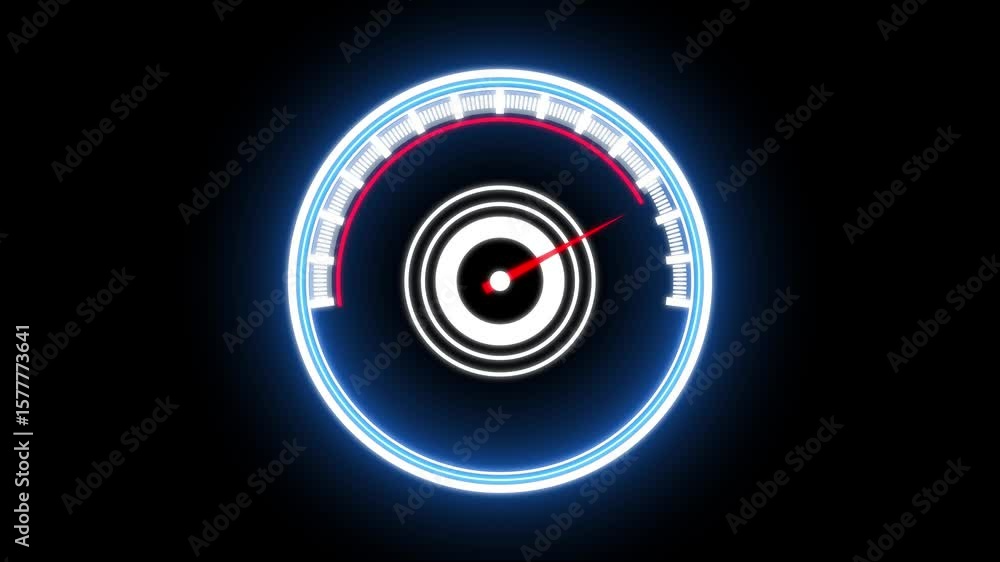 Digital Speedometer Sign Digital symbols at the speedometer. Car speedometer and counter - Speed ...