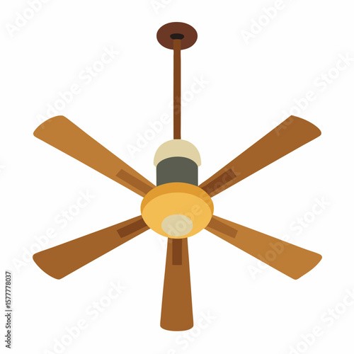 new style colorful electric celling fan, hanging fan, table fan, rechargeable fan vector icon on white background 