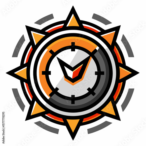Countdown Clock Continuous Line Editable Stroke Icon