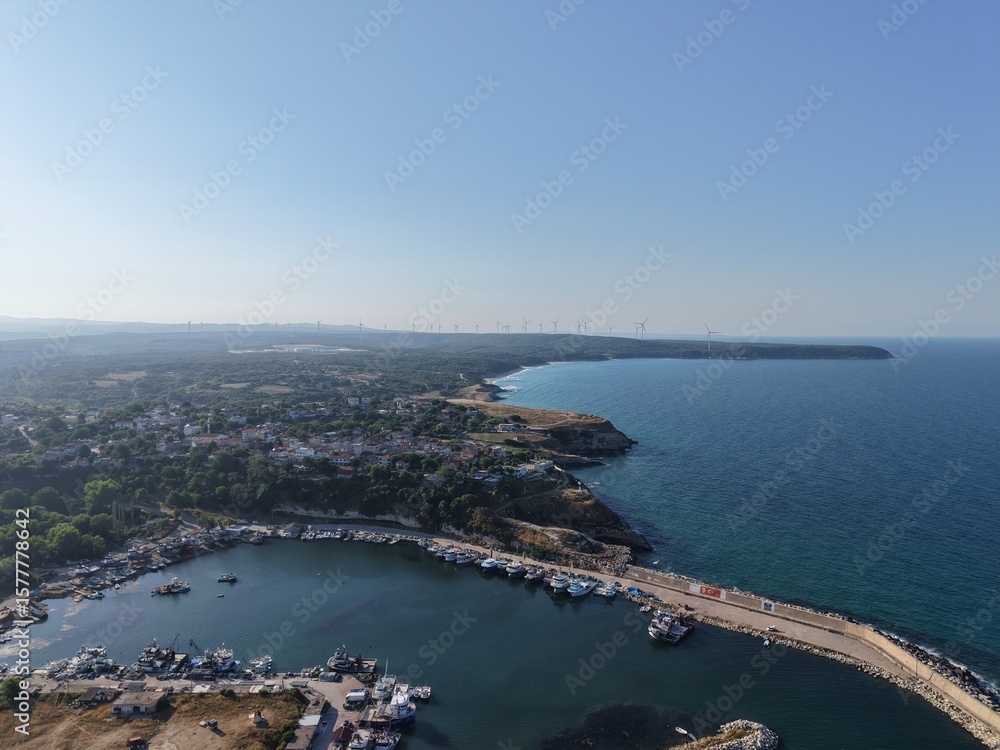 Aerial View of Peaceful Harbor Aerial View of Peaceful Harbor