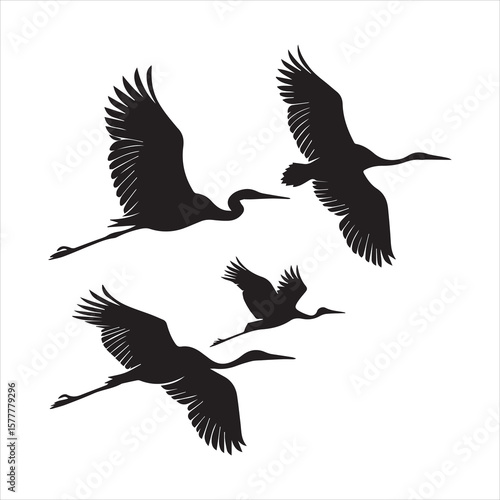 Little egret icon vector art