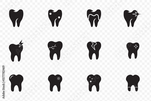 Tooth icon. Dental clinic logo. Human teeth vector illustration. Blue dentistry logotype. Oral hygiene concept. Dentist sign. Molar tooth enamel symbol. Simple tooth pictogram design.