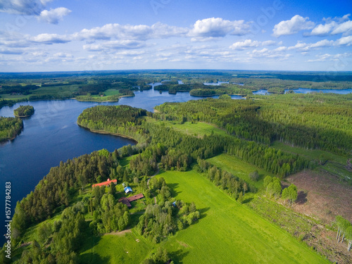 Aerial view of islands on R...