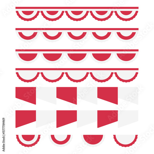 Wallpaper Mural Indonesian red white bunting set for Independence Day decoration Torontodigital.ca