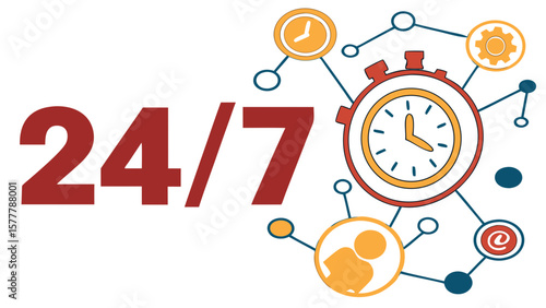 Around the clock service availability twenty four seven support open hours customer service always available