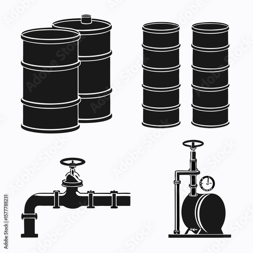Black oil barrels and pipeline equipment valve gauge