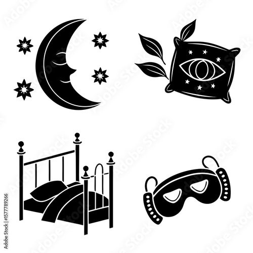 Celestial moon slumber pillow sleep mask bed dream