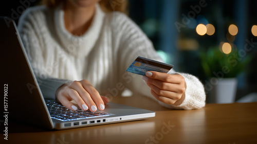 Secure Online Payment: Entering Credit Card Information