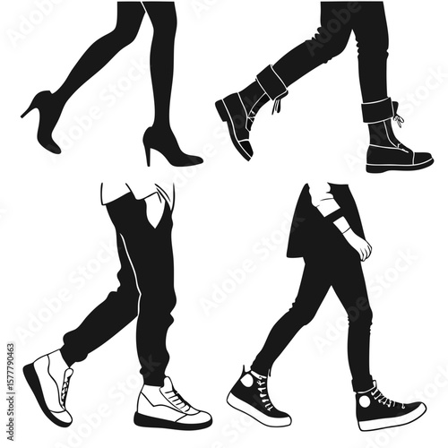 Fashionable footwear silhouettes for diverse styles