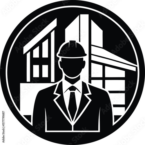 Architect Illustration | Architecture Design Concept Vector | Professional Building Planner Art