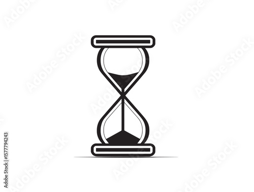Beautiful Minimalist Hourglass Icon in 2D Vector