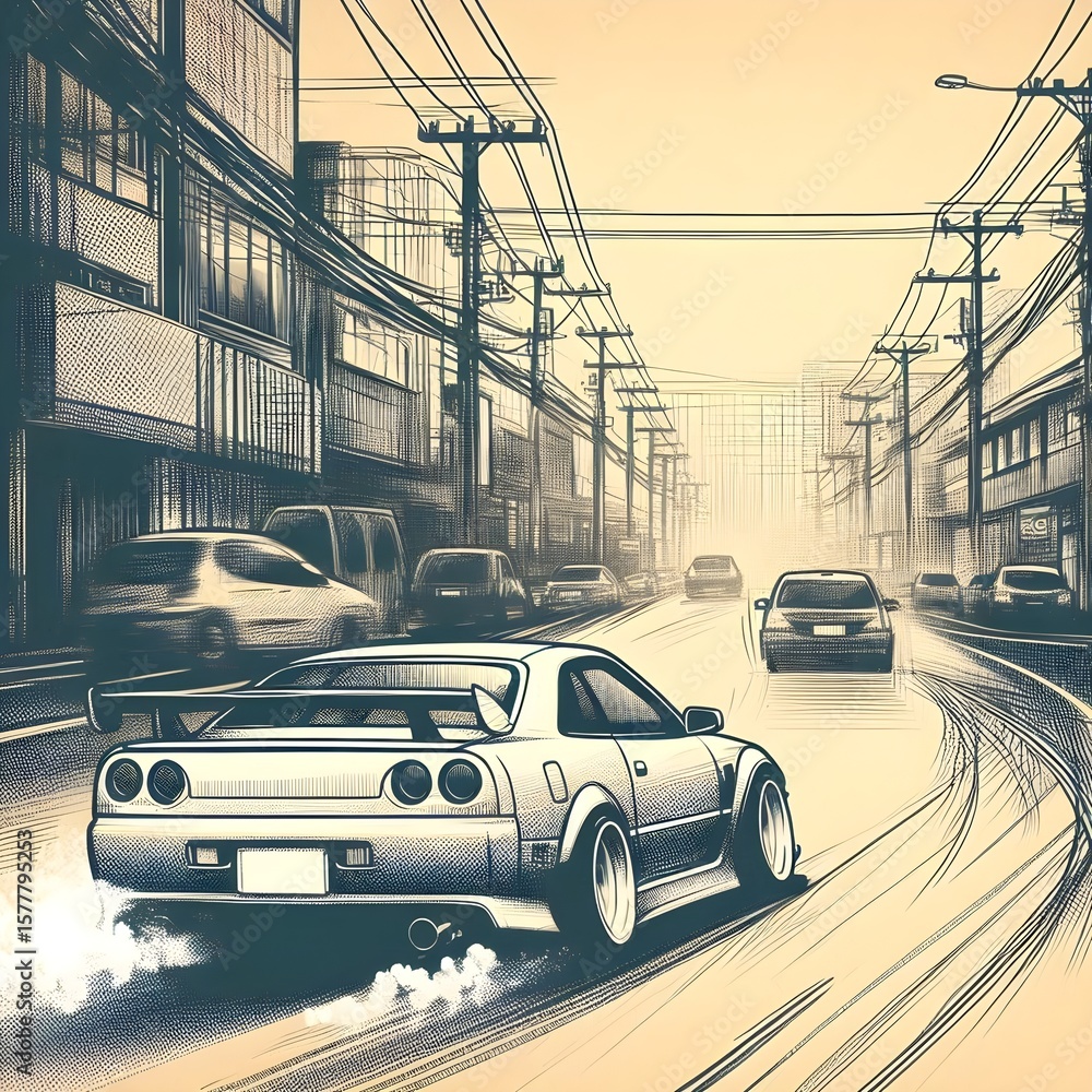 Obraz premium car in the city
