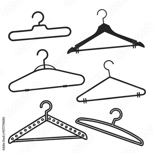 Various clothing hangers garment hangers clothes hangers