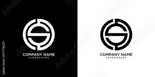 DS letter logo, S with circle, global