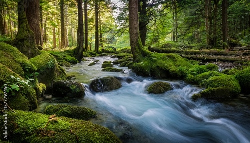 flowing stream in the woods
