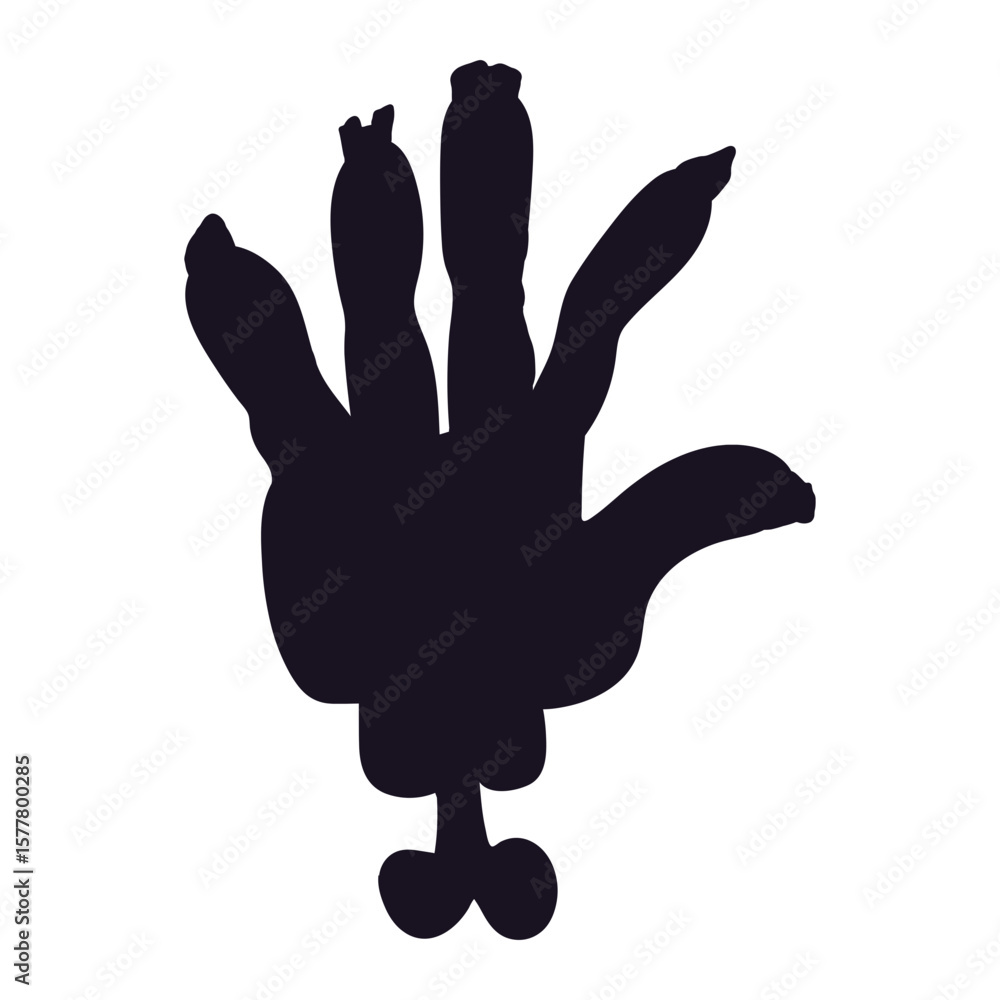 Obraz premium Halloween Silhouette Vector Hand Drawn 