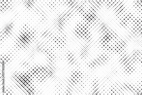 Grunge halftone gradient texture. Faded grit noise background. Sandy gritty wallpaper. Retro pixelated backdrop. Black and white anime or manga comic overlay. Vector graphic design textured halftone.
