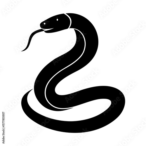 Reptile serpent vector viper cobra snake animal illustration silhouette