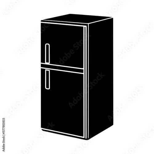 Refrigerator appliance kitchen fridge freezer cooling storage silhouette