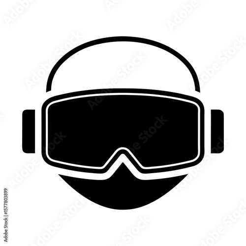 Virtual reality goggles vr headset glasses technology icon silhouette