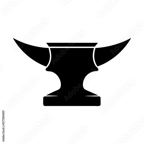 Anvil forging tool metalwork smithy equipment vector graphic silhouette