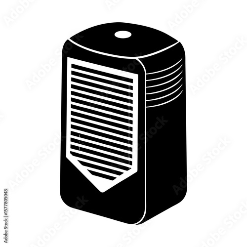 Portable air purifier appliance for home room air cleaning unit silhouette