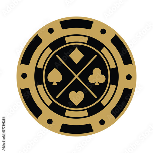 Casino chip vector template