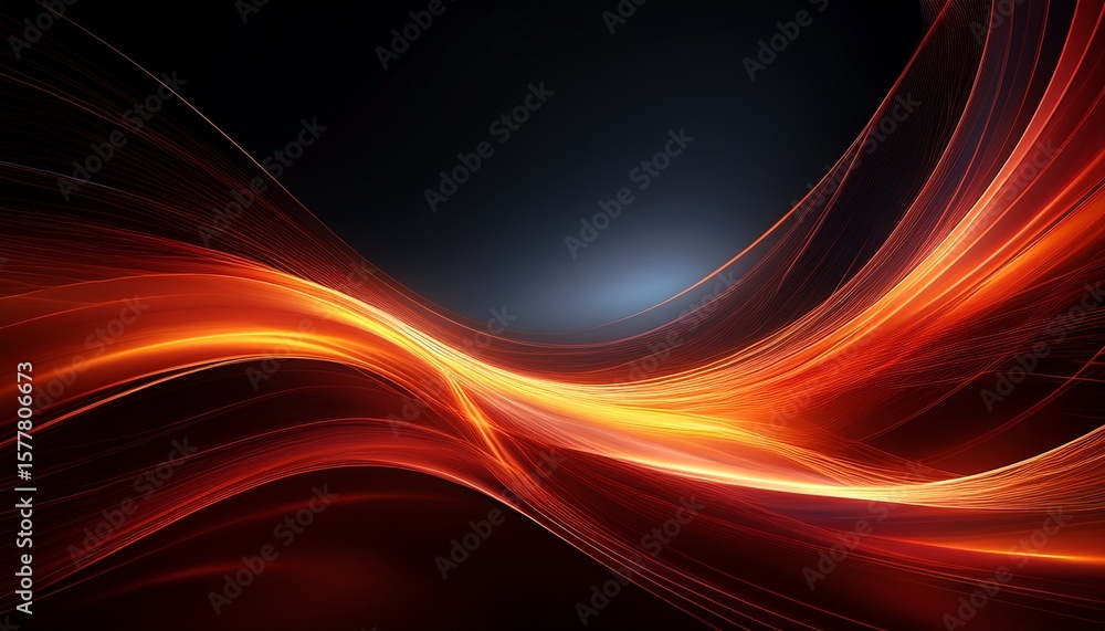 Fototapeta premium a powerful abstract background with flowing red and orange light waves evoking energy and motion perfect for modern dynamic designs and technology inspired visuals