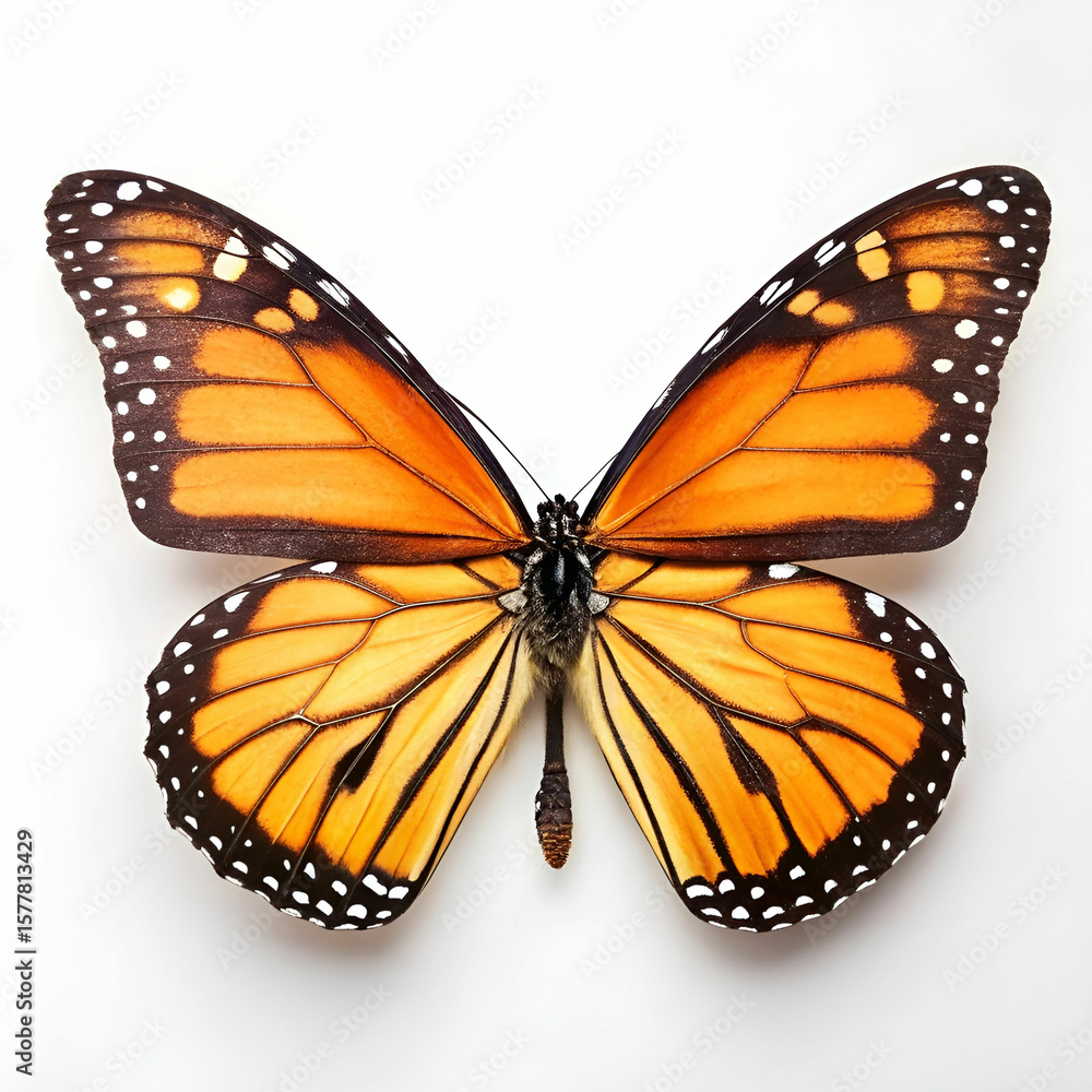 Fototapeta premium A stunning butterfly with its vibrant, brightly colored wings.