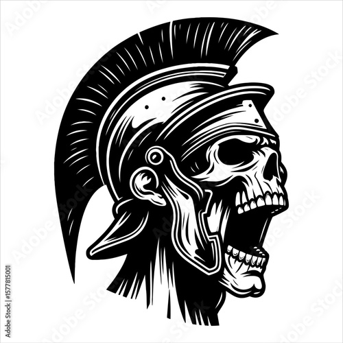 Screaming Roman Gladiator Sku...