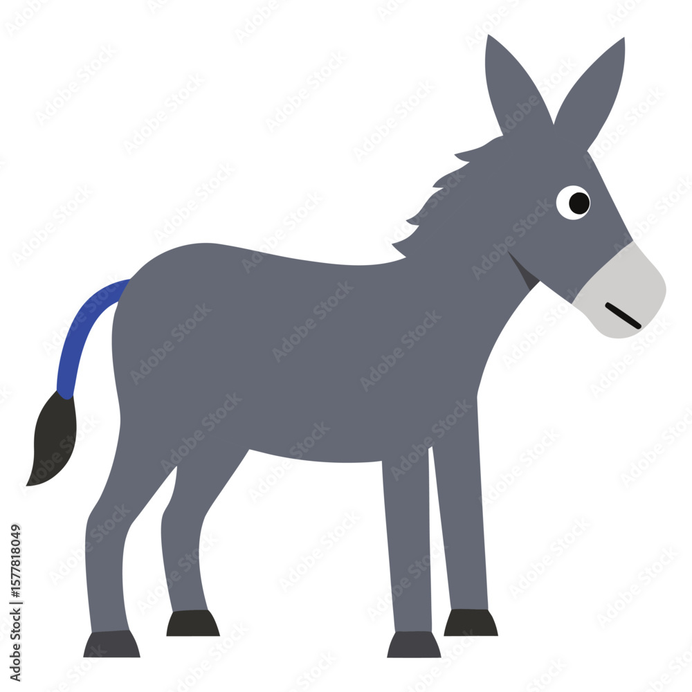 Fototapeta premium donkey cartoon isolated on white