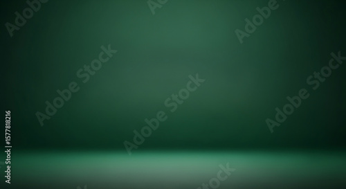 Elegant dark green background for product presentation. Studio backdrop offers a minimalist style and empty space