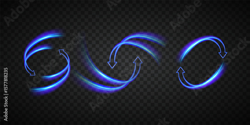 Two arows go round. Update icon. Hardware and software update. Exchange and money transfer.