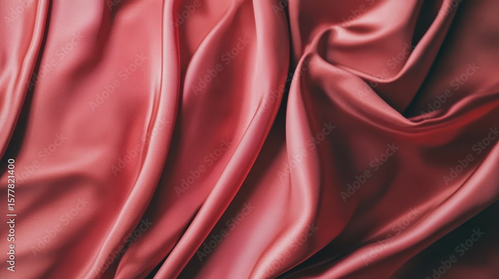 Obraz premium Elegant Draped Silk Fabric with Rich Texture in Soft Pink Color
