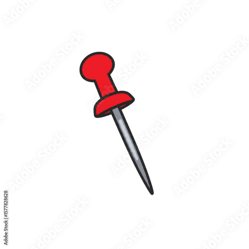 red push pin