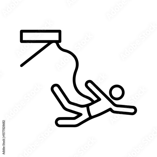 line icon bungee jump on white background vector
Vector line icon on white background