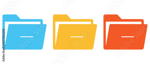 File folder with documents icon. File folder icon symbol for logo, app, UI, UX web design. Opened folder symbol with document. Vector illustration.