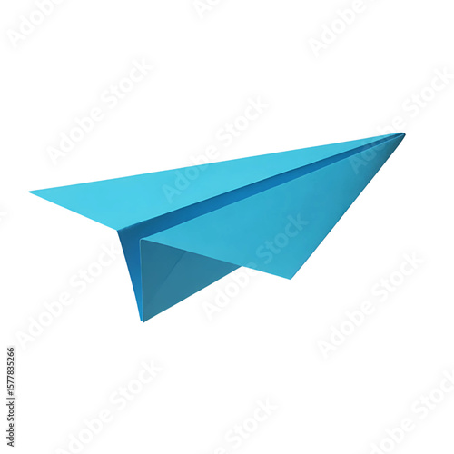 Free Download Charming light blue paper airplane graphic soars with simplicity, ideal for communication themes and modern design projects with a minimalist aesthetic. - GFXLoad