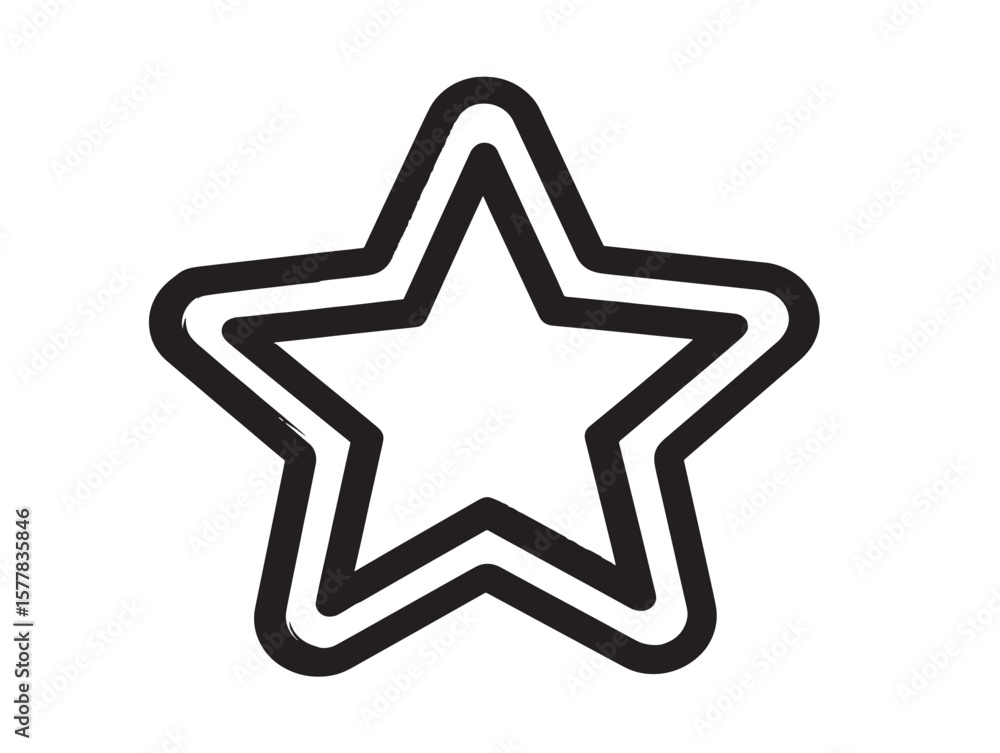 Fototapeta premium Star Icon in Sleek Minimalist Vector Design