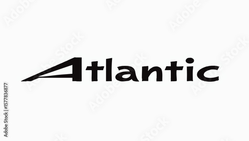 Atlantic wordmark on a plain background in black and white