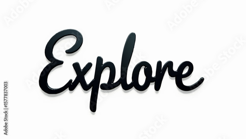 Explore inscription written in elegant calligraphy on a clean background
