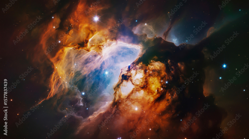 custom made wallpaper toronto digitalVibrant cosmic nebula with glowing stars and interstellar gas clouds