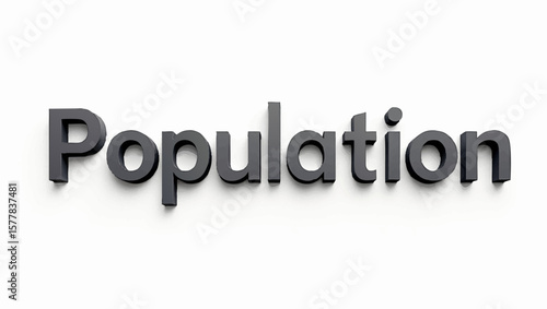 Population written in black bold letters on a pure background