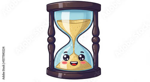 Cute cartoon hourglass