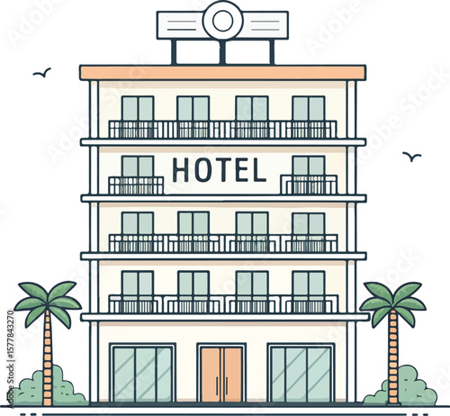 vector illustration of modern building