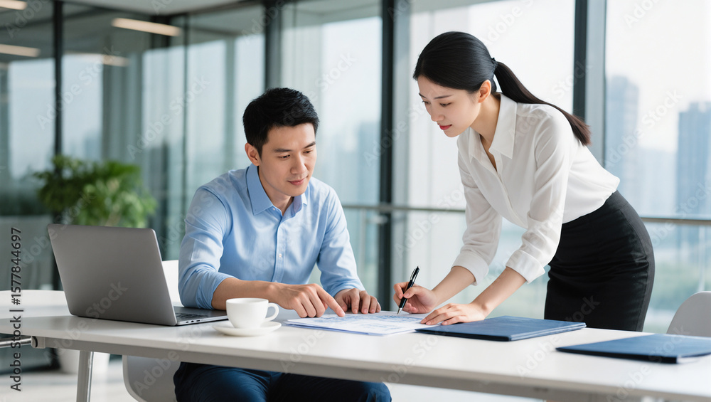 Obraz premium business team working together