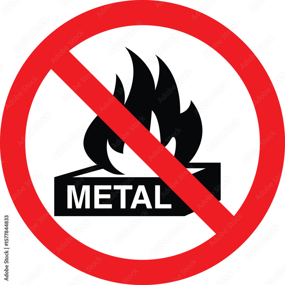 DANGER Metal Fire Risk – Use Class D Extinguisher Only DANGER Metal Fire Risk – Use Class D Extinguisher Only