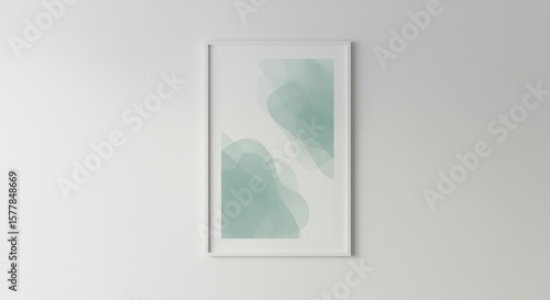 Abstract Green Watercolor Wall Art Print - Modern Minimalist Home Decor