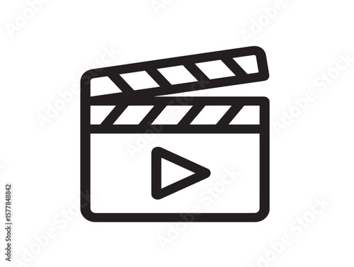 Elegant Video Icon in Flat Vector Design